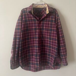 Tommy Hilfiger Red and Blue Plaid Shirt